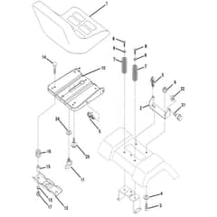 McCulloch M12597HRB - 96061031400 - 2010-09 - Seat Parts Diagram