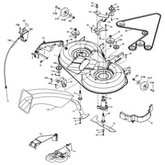McCulloch M12597RB - 96061028701 - 2010-04 - Mower Deck - Cutting Deck Parts Diagram