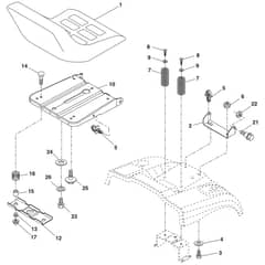 McCulloch M12597RB - 96061031301 - 2011-04 - Seat Parts Diagram