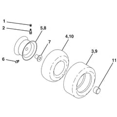 McCulloch M12597RB - 96061031301 - 2011-04 - Wheels and Tyres Parts Diagram