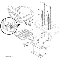 McCulloch M125-97TC - 96051006001 - 2013-01 - Seat Parts Diagram