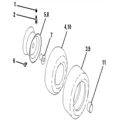 McCulloch M125-97TC - 96051006103 - 2014-06 - Wheels and Tyres Parts Diagram
