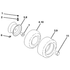 McCulloch M125-97TC - 96051014901 - 2018-07 - Wheels and Tyres Parts Diagram