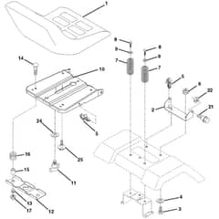 McCulloch M125B92RB - 96061010300 - 2009-09 - Seat Parts Diagram