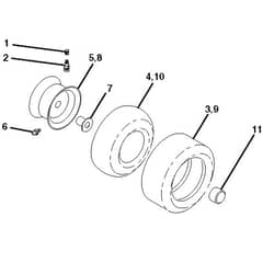 McCulloch M125B92RB - 96061010300 - 2009-09 - Wheels and Tyres Parts Diagram