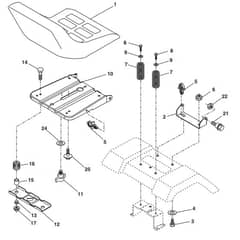 McCulloch M13538 - 96011024401 - 2009-04 - Seat Parts Diagram