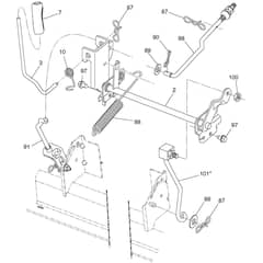 McCulloch M13538 - 96041017701 - 2010-03 - Mower Lift - Deck Lift Parts Diagram