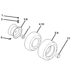 McCulloch M13592RB - 96061010102 - 2008-08 - Wheels and Tyres Parts Diagram