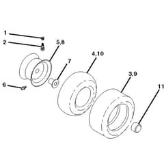 McCulloch M13592RB - 96061010105 - 2010-03 - Wheels and Tyres Parts Diagram