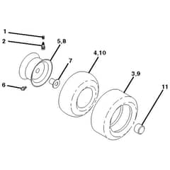 McCulloch M13592RB - 96061012403 - 2008-08 - Wheels and Tyres Parts Diagram