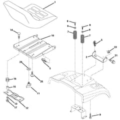 McCulloch M13592RB - 96061012404 - 2008-08 - Seat Parts Diagram