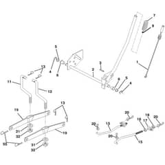 McCulloch M13597 - 96011023801 - 2009-04 - Mower Lift - Deck Lift Parts Diagram