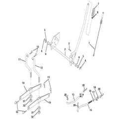 McCulloch M13597 - 96011023803 - 2010-07 - Mower Lift - Deck Lift Parts Diagram