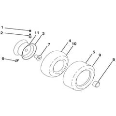 McCulloch M13597H - 96041000901 - 2009-01 - Wheels and Tyres Parts Diagram
