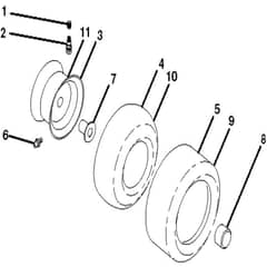 McCulloch M13597H - 96041000902 - 2009-01 - Wheels and Tyres Parts Diagram