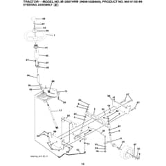 McCulloch M13597HRB - 96061028900 - 2010-01 - Steering Parts Diagram