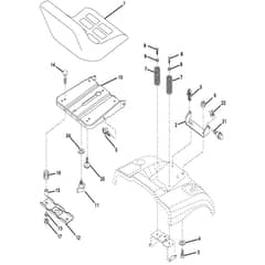 McCulloch M13597HRB - 96061029200 - 2010-07 - Seat Parts Diagram