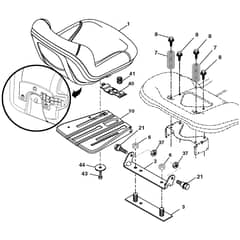 McCulloch M145107HP - 96041027900 - 2011-09 - Seat Parts Diagram