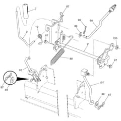 McCulloch M14538H - 96041031400 - 2012-07 - Mower Lift - Deck Lift Parts Diagram