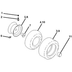 McCulloch M14597HRB - 96051003800 - 2012-01 - Wheels and Tyres Parts Diagram