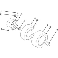 McCulloch M145-97T - 96041037700 - 2014-06 - Wheels and Tyres Parts Diagram