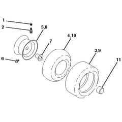McCulloch M145-97TC - 96051006300 - 2012-11 - Wheels and Tyres Parts Diagram