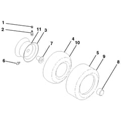 McCulloch M155107A - 96041027300 - 2011-09 - Wheels and Tyres Parts Diagram