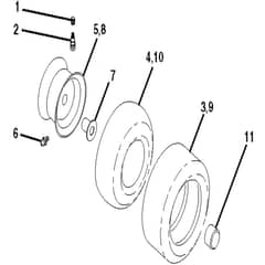 McCulloch M155107HRB - 96061010006 - 2010-01 - Wheels and Tyres Parts Diagram