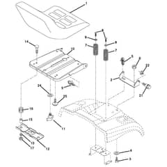 McCulloch M155107HRB - 96061012305 - 2010-07 - Seat Parts Diagram