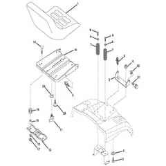 McCulloch M155107HRB - 96061031500 - 2010-09 - Seat Parts Diagram