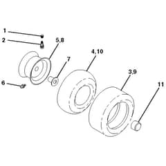 McCulloch M155107TC - 96051006500 - 2012-12 - Wheels and Tyres Parts Diagram