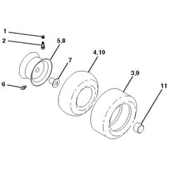 McCulloch M155-107TC - 96051006402 - 2013-07 - Wheels and Tyres Parts Diagram