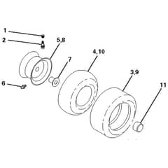 McCulloch M155-107TC - 96051006503 - 2014-06 - Wheels and Tyres Parts Diagram