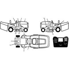McCulloch M155-107TC POWERDRIVE - 2018-08 - Decals Parts Diagram