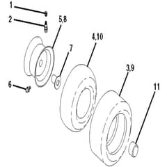McCulloch M165107HRB - 96061032901 - 2011-04 - Wheels and Tyres Parts Diagram