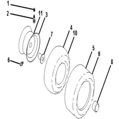 McCulloch M16538H - 96041011700 - 2010-03 - Wheels and Tyres Parts Diagram