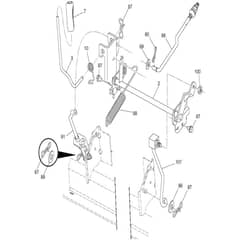 McCulloch M165-107T - 96041029401 - 2012-12 - Mower Lift Lever Parts Diagram