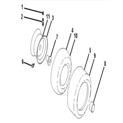 McCulloch M165-97T - 96041040700 - 2017-06 - Wheels and Tyres Parts Diagram