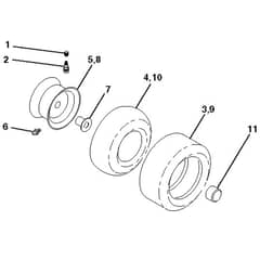 McCulloch M165-97TC CLASSIC - 96051016601 - 2018-07 - Wheels and Tyres Parts Diagram