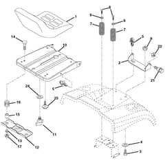 McCulloch M175H38RB - 96061030700 - 2010-03 - Seat Parts Diagram