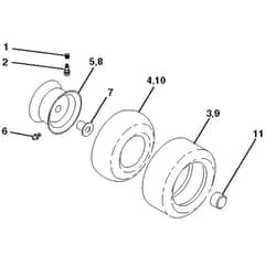McCulloch M175H38RB - 96061030701 - 2011-05 - Wheels and Tyres Parts Diagram