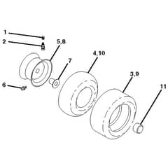 McCulloch M185107HRB - 96061012206 - 2010-03 - Wheels and Tyres Parts Diagram