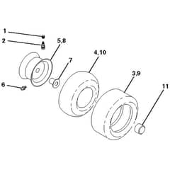 McCulloch M185-107TC - 96051006701 - 2013-01 - Wheels and Tyres Parts Diagram