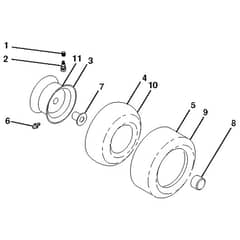 McCulloch M185-117T - 96041029701 - 2013-01 - Wheels and Tyres Parts Diagram