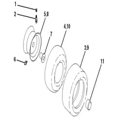 McCulloch M200107HRB - 96061031600 - 2010-09 - Wheels and Tyres Parts Diagram