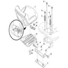 McCulloch M200117H - 96041006502 - 2010-07 - Seat Parts Diagram
