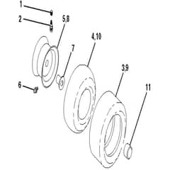 McCulloch M200-107TC - 96051015300 - 2016-07 - Wheels and Tyres Parts Diagram