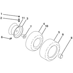 McCulloch M200-117T - 96041029801 - 2013-01 - Wheels and Tyres Parts Diagram