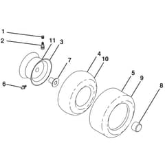 McCulloch M200-117T - 96041039200 - 2016-03 - Wheels and Tyres Parts Diagram