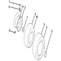 McCulloch M22042H - 96041023501 - 2012-06 - Wheels and Tyres Parts Diagram